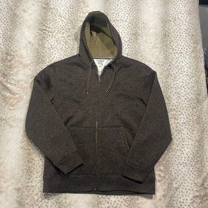Vintage Weatherproof Sherpa lined hoodie, large brown